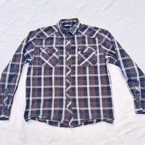 South Pole Black and Red Checkered Men's Shirt